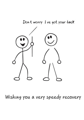 Get Well Soon Greeting Card - Got Your Back