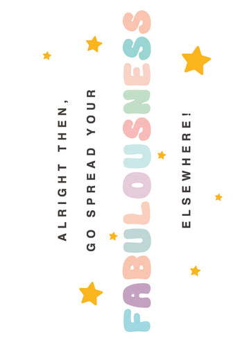 Farewell Greeting Card - Fabulous
