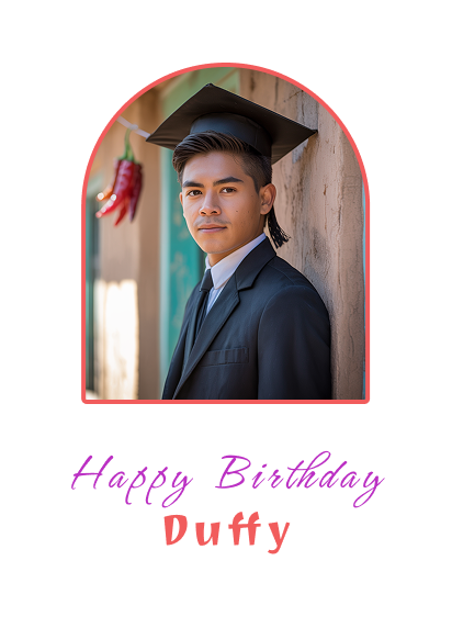 Birthday Card with Custom Name & Picture